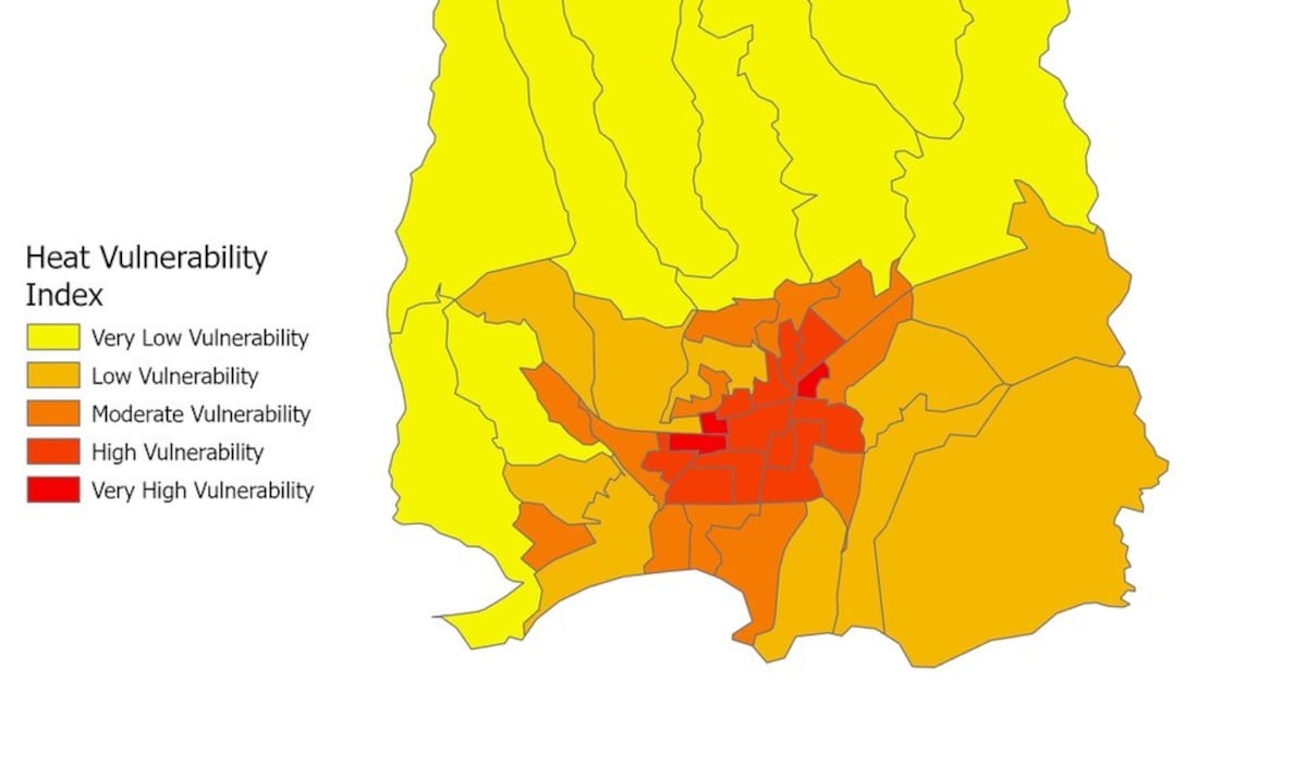 Científicos de la UPR crean mapa de vulnerabilidad al calor para Ponce