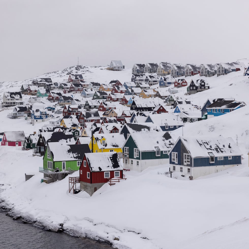 Vista general de la zona de Myggedalen en Nuuk, Groenlandia.