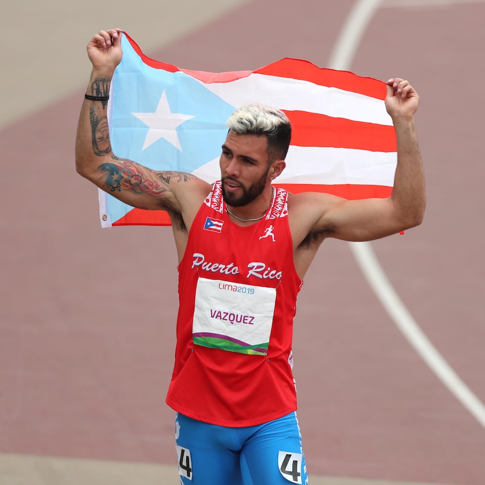 Wesley Vázquez, aquí con la monoestrellada durante los Juegos Panamericanos de 2019, se especializó en su carrera en los 800 metros.