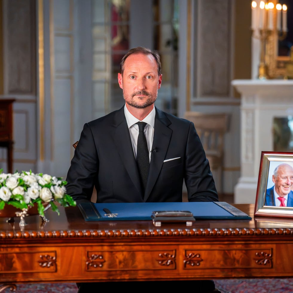 El rey Haakon de Noruega en el Palacio en Oslo, el 29 de agosto de 2026. (Foto, Heiko Junge, pool vía AP)