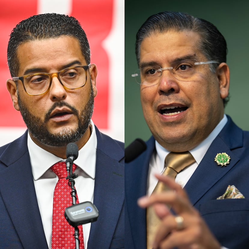 Jesús Manuel Ortiz, presidente del Partido Popular Democrático, y Rafael "Tatito" Hernández, presidente de la Cámara de Representantes.