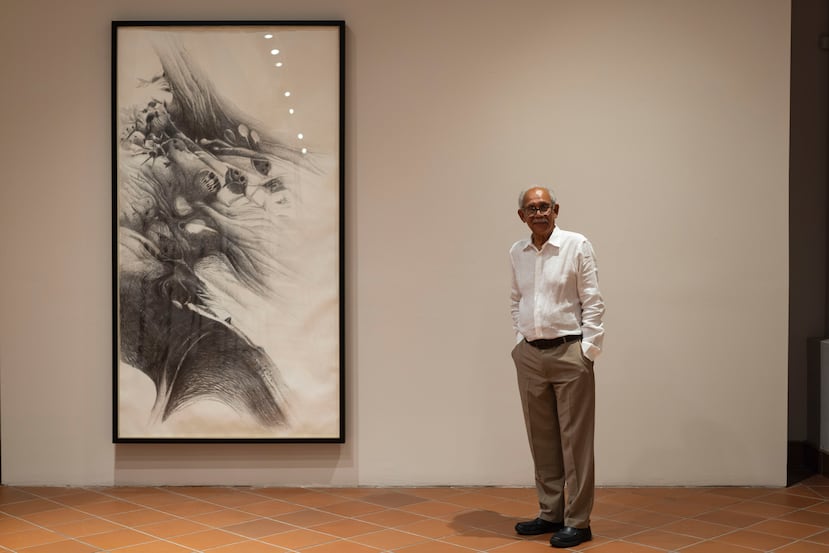 Los visitante al Museo de las Américas, podrán apreciar la obra de Carmelo Fontánez, "Derrumbe", que fue prestada por el Museo de Arte de Puerto Rico.