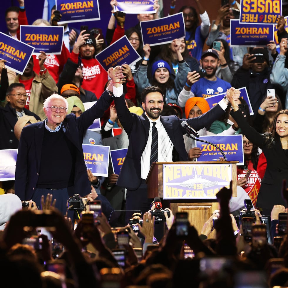 Zohran Mamdani cerró sus eventos multitudinarios hace dos domingos, junto al senador independiente Bernie Sanders y la congresista demócrata boricua Alexandria Ocasio Cortez.