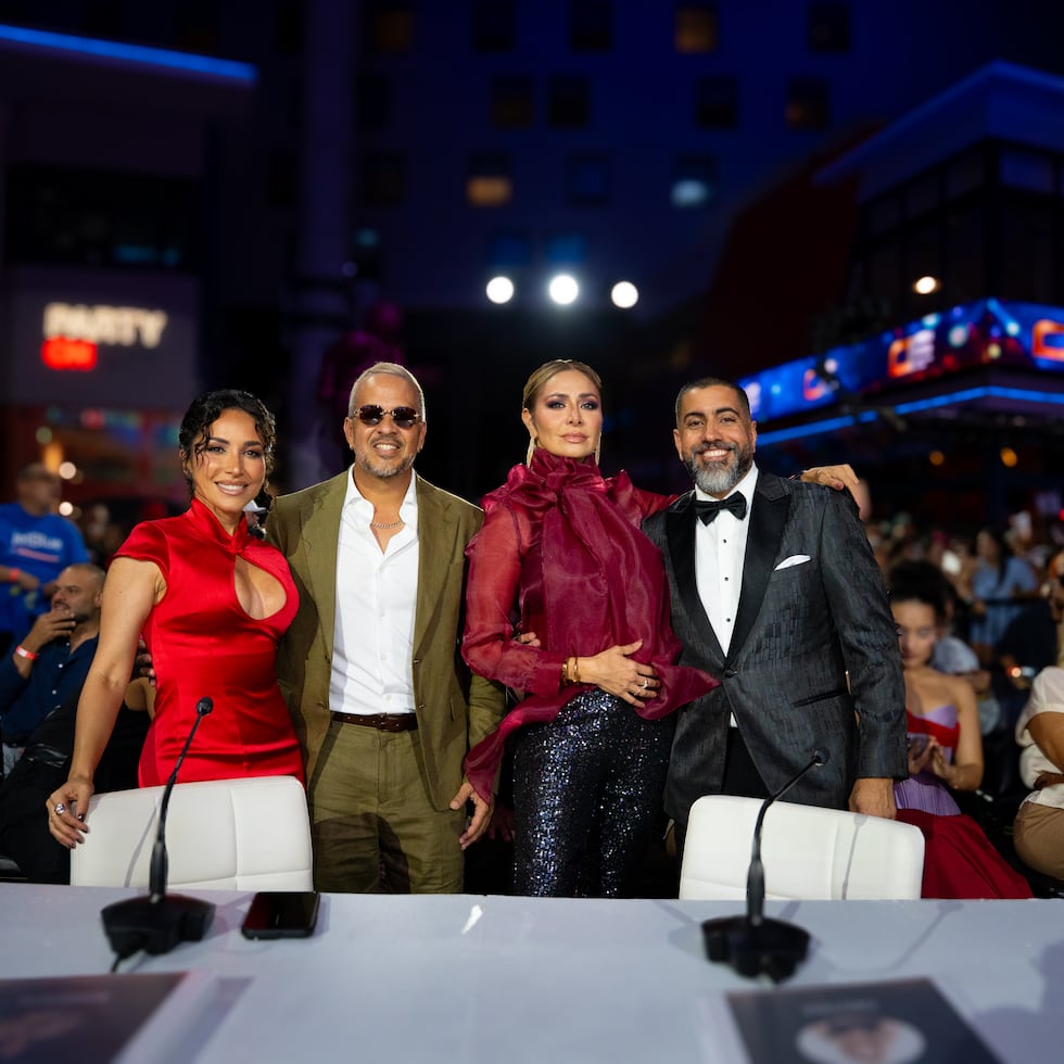 Ana Isabelle y Cristina Eustace, junto a Norberto Vélez y Héctor “De Playmaker” Torres en la segunda gala de Objetivo Fama 2026.
