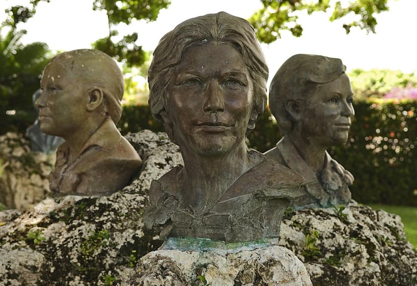 Bustos de las hermanas Mirabal en Casa Museo Hermanas Mirabal en Salcedo, Santo Domingo, República Dominicana. (Archivo/AFP)
