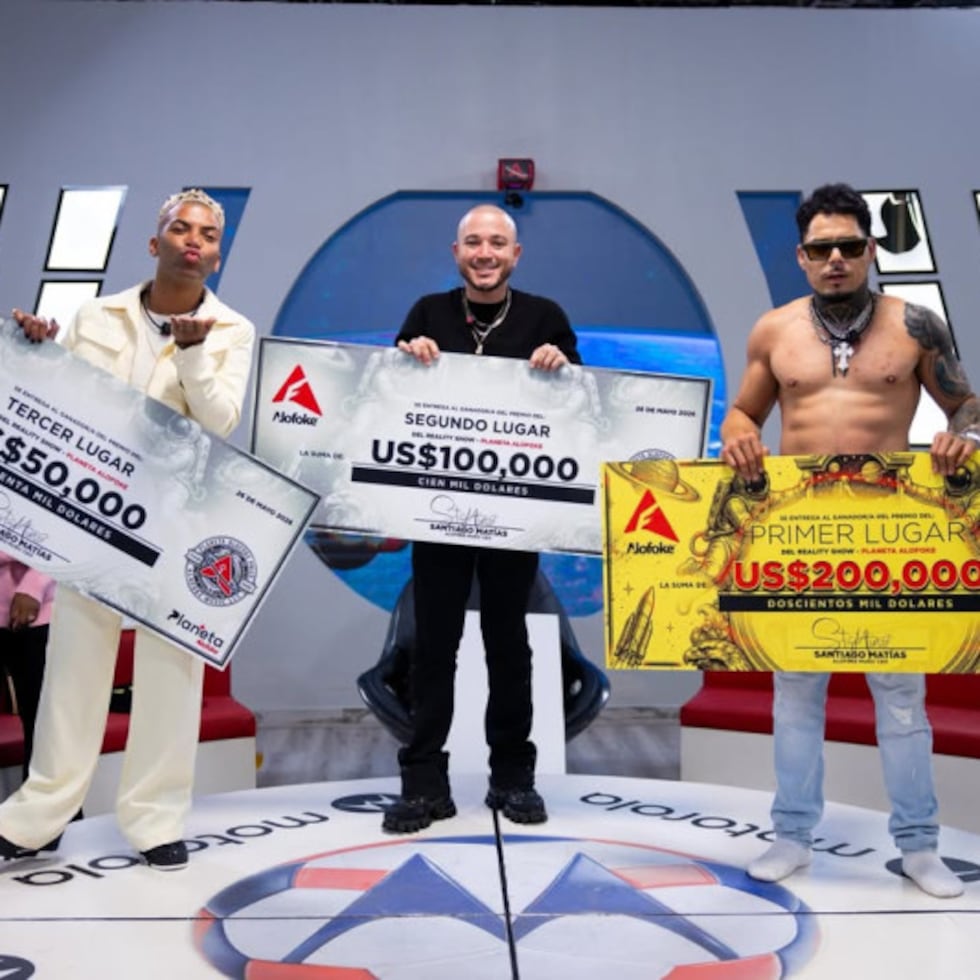 De izquierda a derecha: Gino (50 mil dólares), Nacho Estrella (100 mil dólares) y Carlos Montesquieu (200 mil dólares).