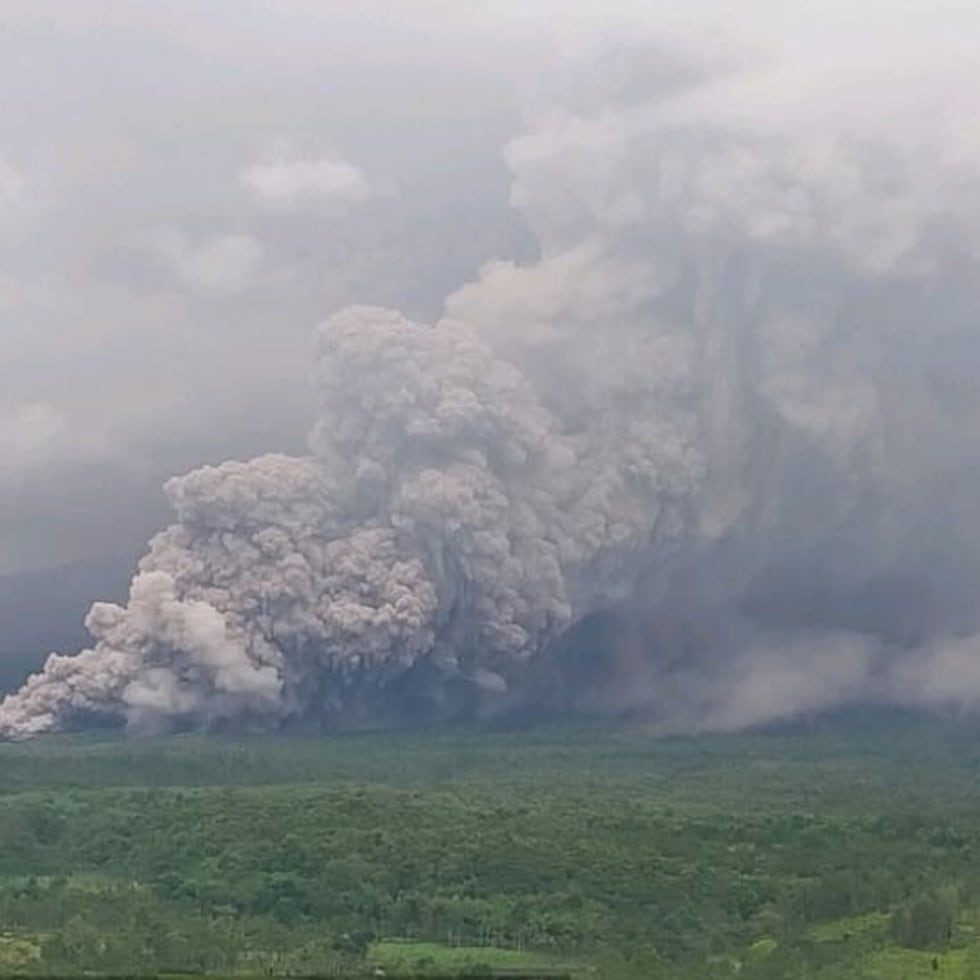 Un volcán en Indonesia.