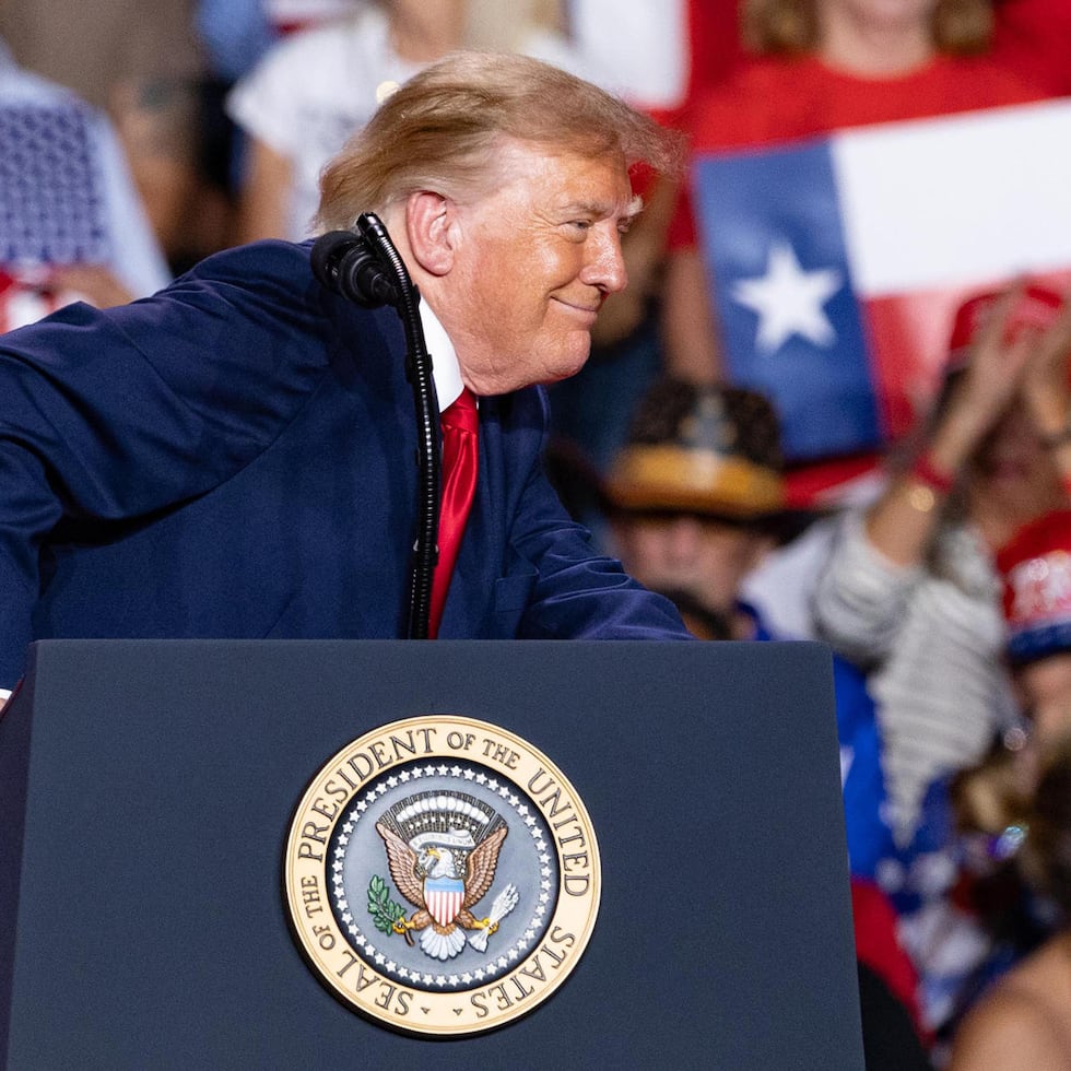 Donald Trump fue apoyado por sus simpatizantes durante el mitin.