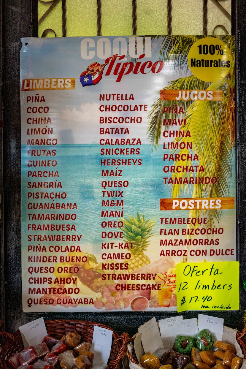 Sabores disponibles en Limber Coquí Típico.