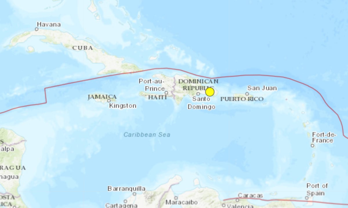 Se reporta un sismo en la zona oriental de República Dominicana