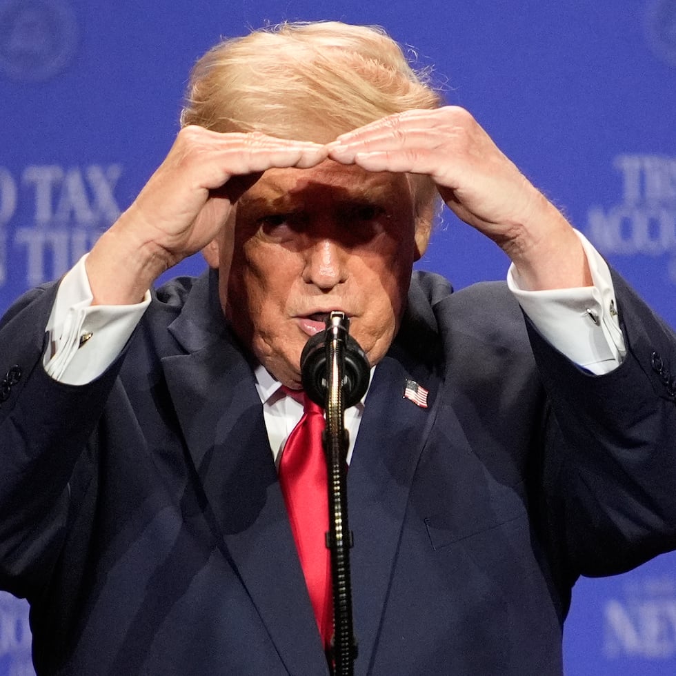 President Donald Trump speaks at an event at the Red Rock Casino Resort and Spa in Las Vegas, Wednesday, Aug. 5, 2026. (AP Photo/John Locher)