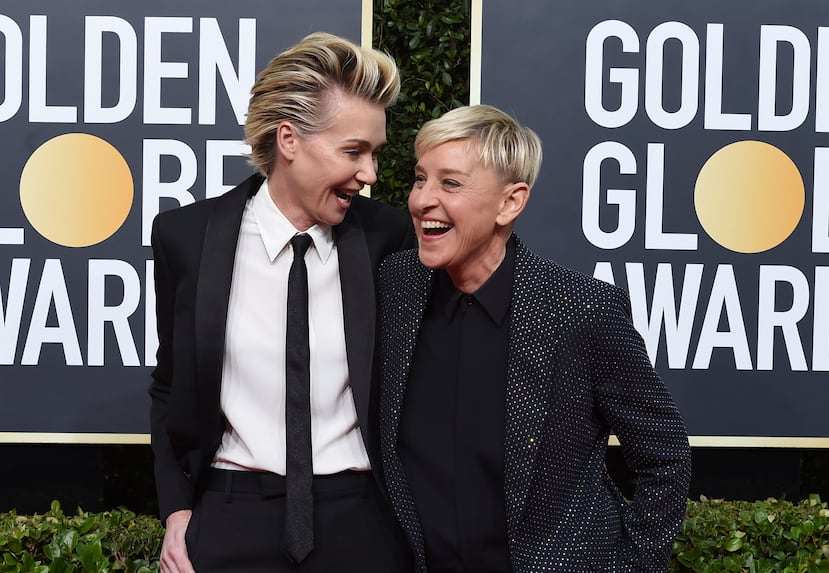 Portia de Rossi y Ellen DeGeneres. (AP)