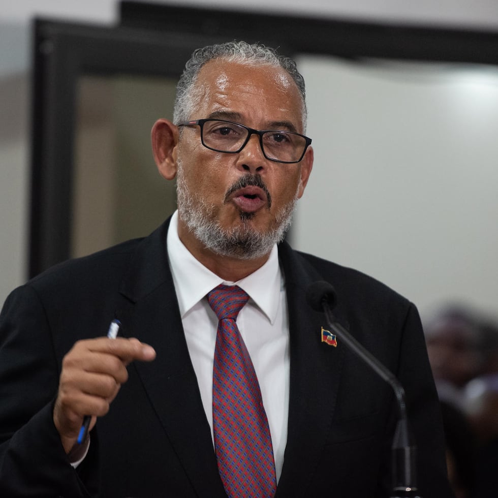Fotografía de archivo en la que se captó al primer ministro de Haití, Alix Didier Fils-Aimé, durante un acto público, en Puerto Príncipe.