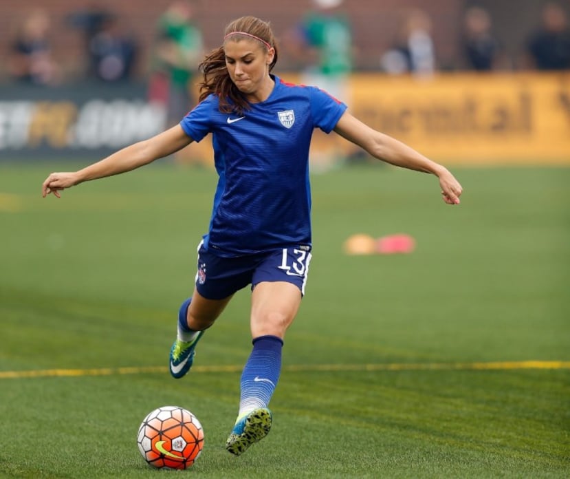 Alex Morgan fue parte del triunfo de Estados Unidos en la Copa Mundial de fútbol femenino de la FIFA. (AFP)