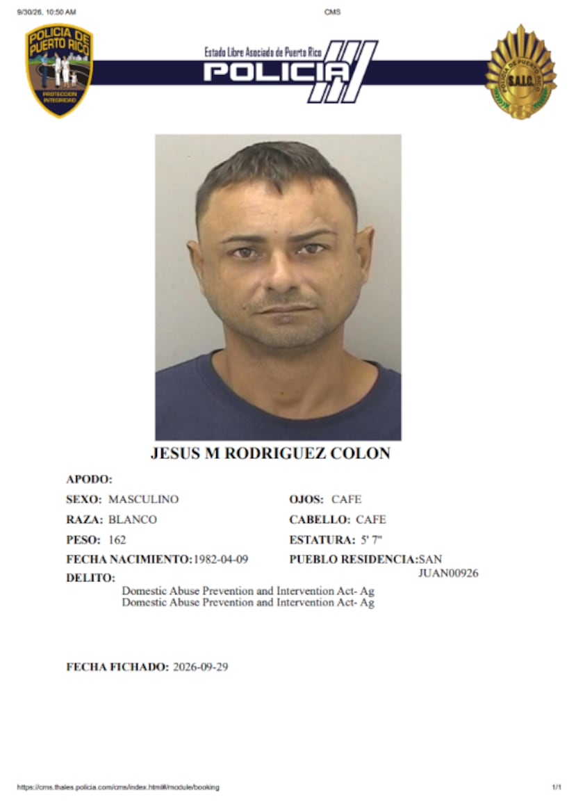 Jesús M Rodríguez Colón, de 44 años y vecino de San Juan.
