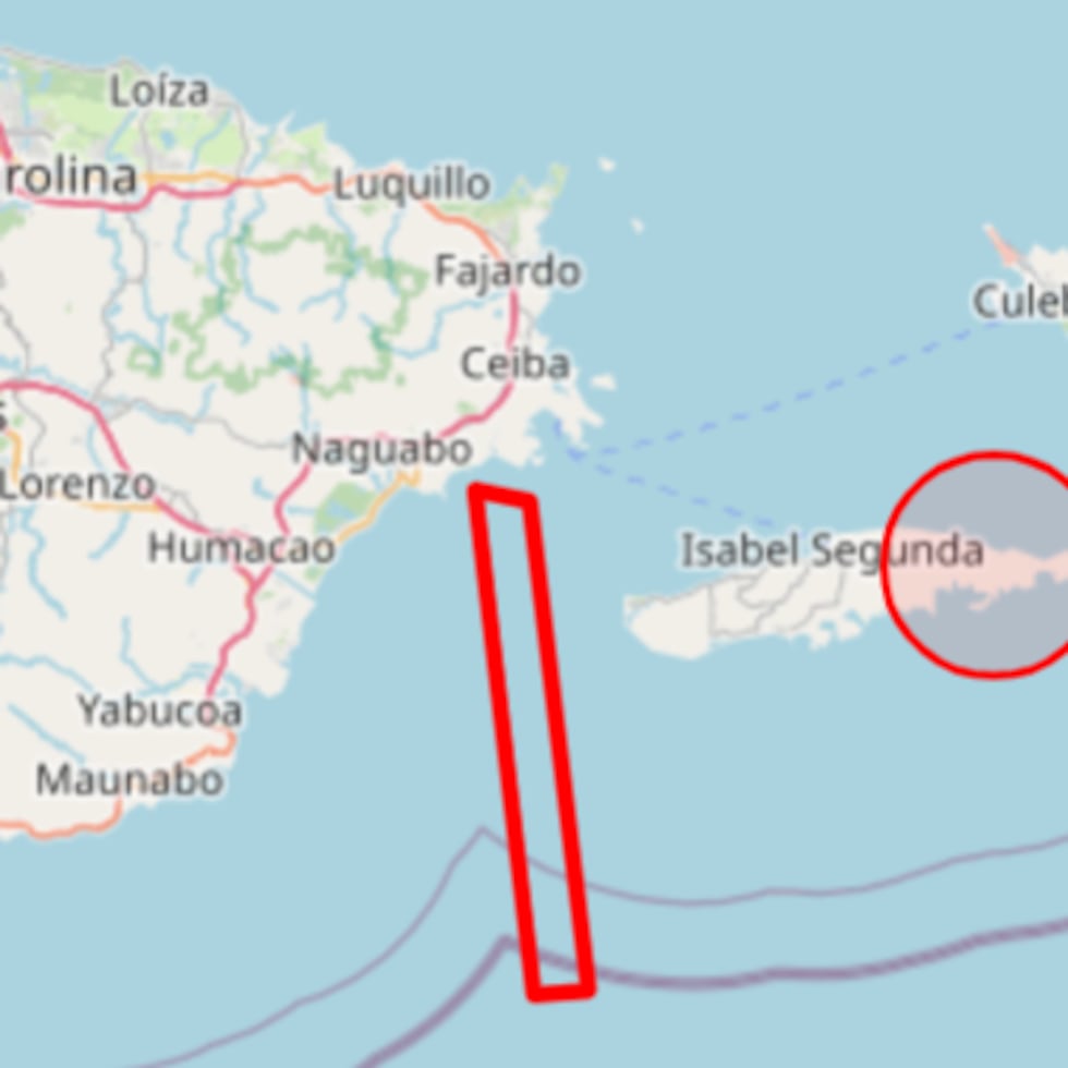 En la imagen, el área que fue restringuida por el gobierno de Estados Unidos.