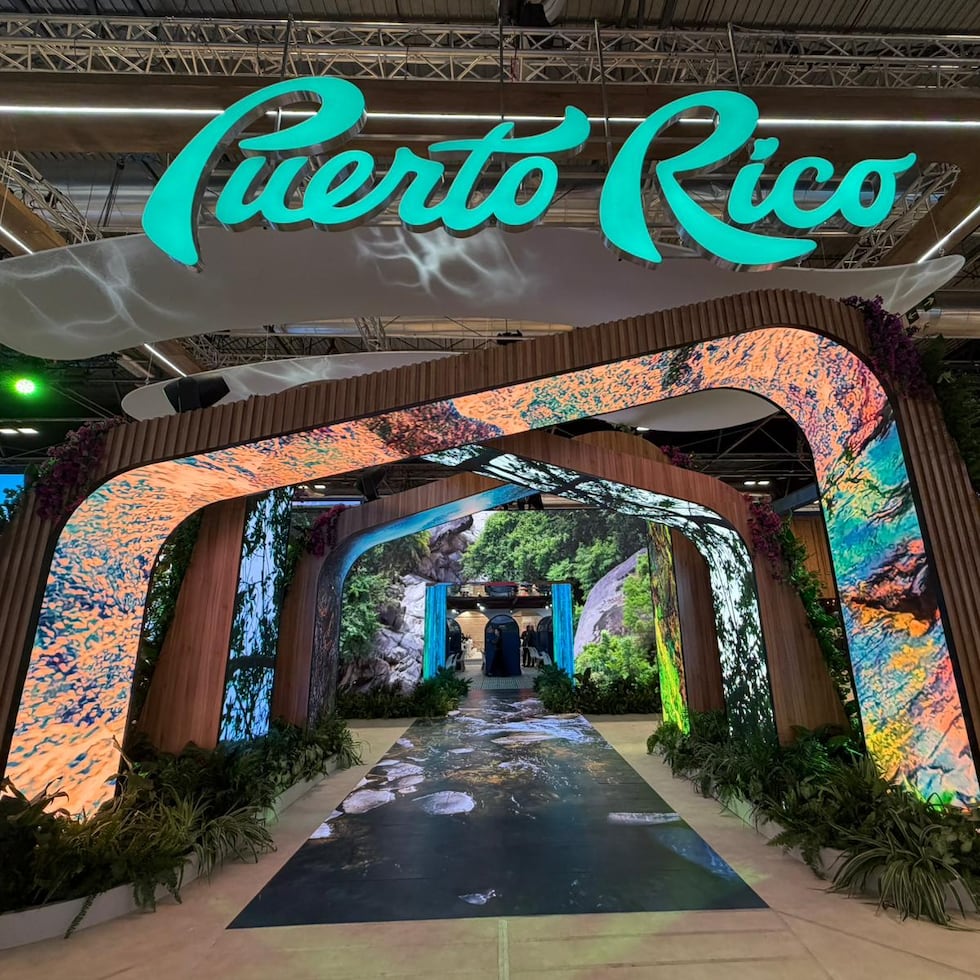 This is what Puerto Rico's exhibit looks like at the 2026 International Tourism Fair.