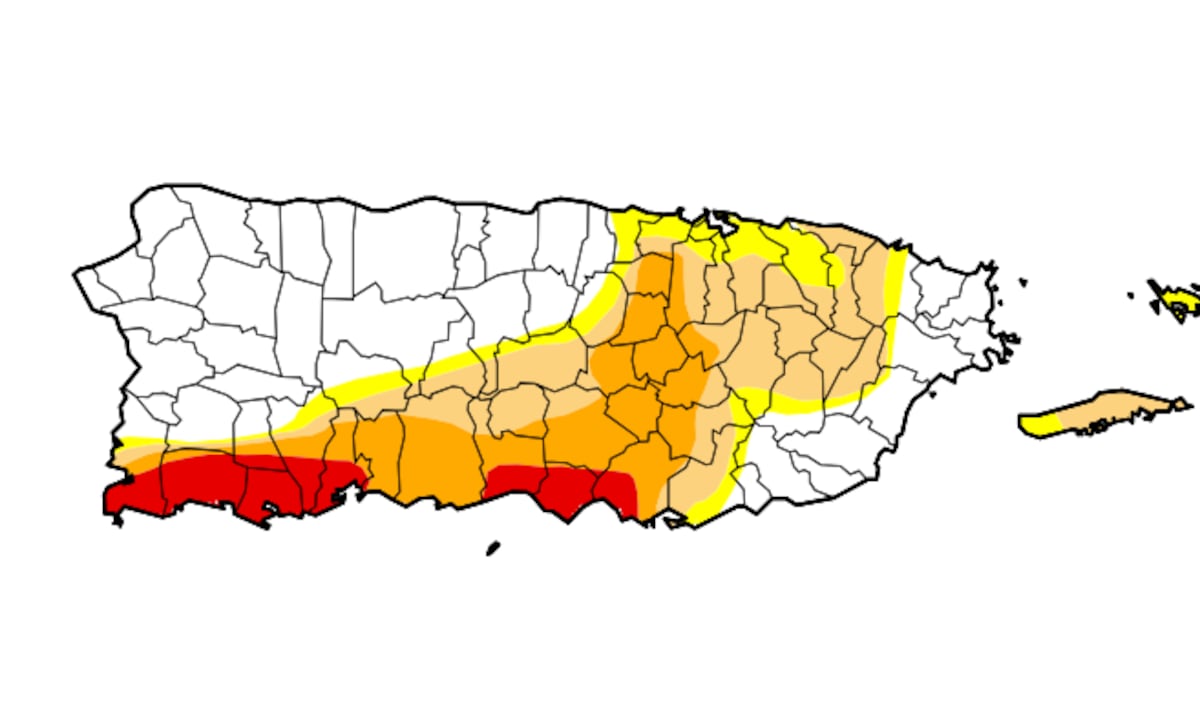 Leve alivio en la sequía, pero condiciones extremas persisten en 7.23% de Puerto Rico