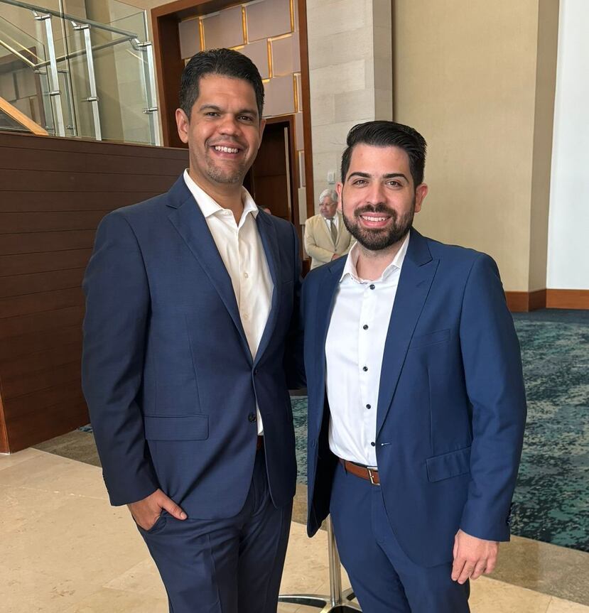 Heriberto Martínez, director ejecutivo de la Liga de Cooperativas y Claudio Moreno Perea, presidente ejecutivo de Coop Rincón.