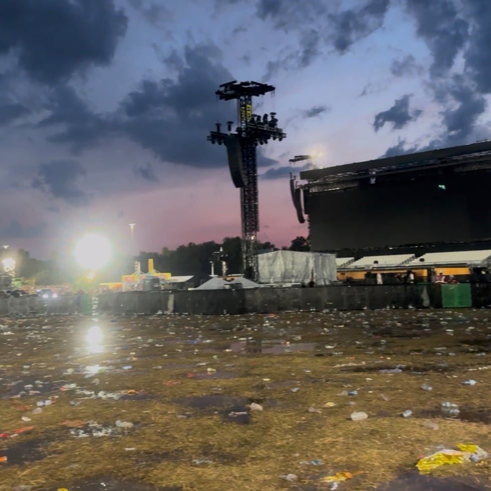 Tras ser interrumpido por una tormenta, así quedó el el Hipódromo La Maura en Mián, Italia.