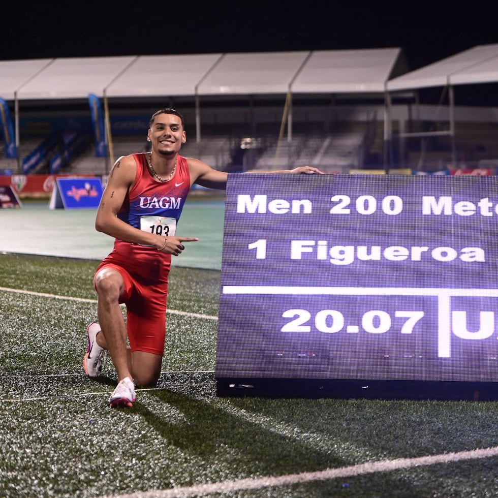 José Figueroa registró un nuevo récord nacional en 200 metros en las semifinales de las Justas.