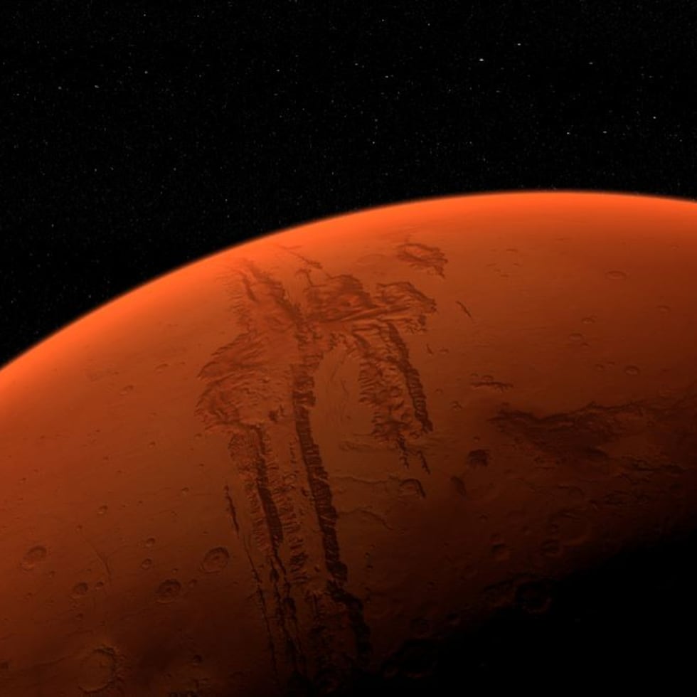 Una vista del planeta Marte detallada. (Shutterstock)