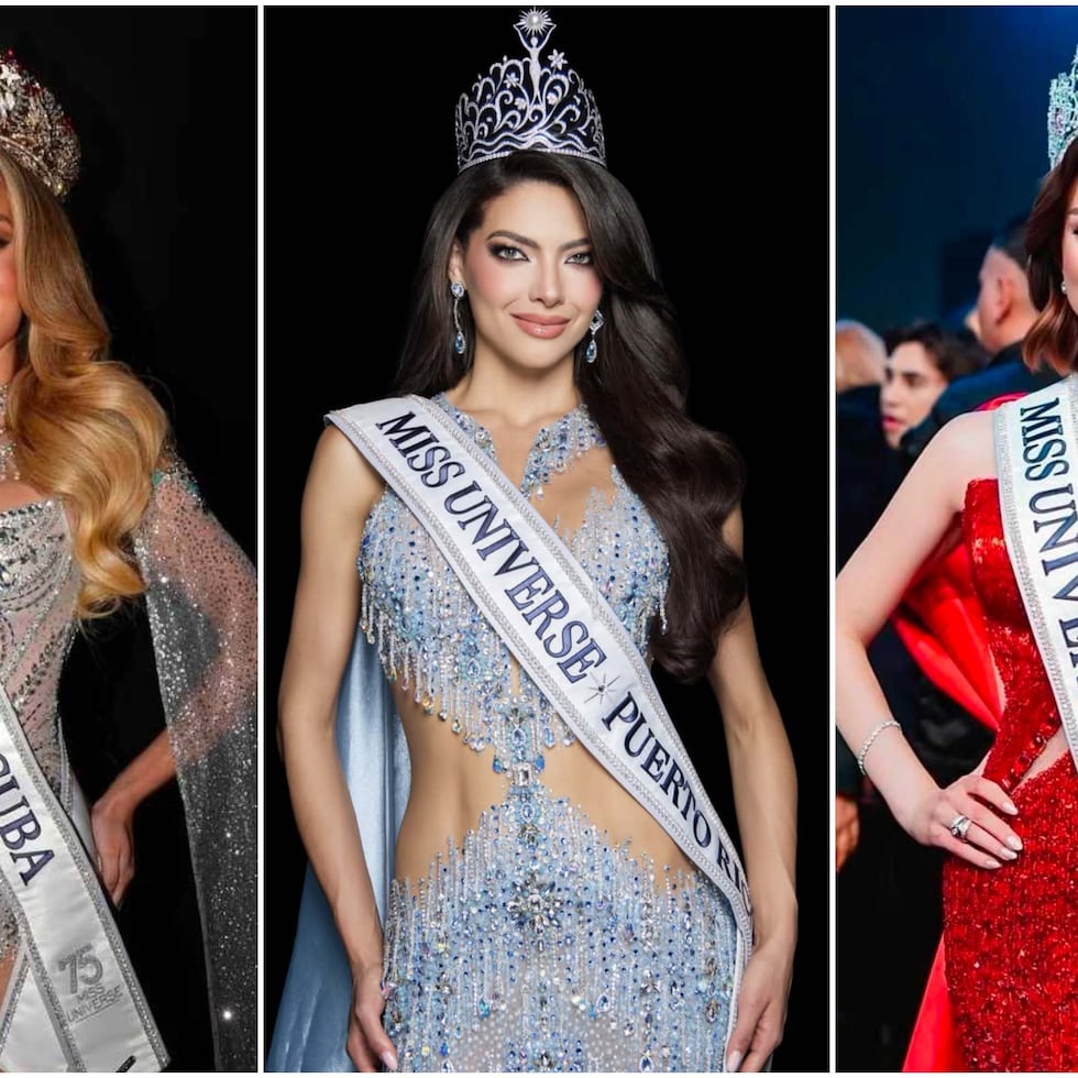 Las delegadas de Cuba, Puerto Rico y Chile en el Miss Universe 2026.