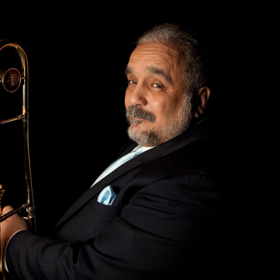 FILE - In this March 5, 2009 file photo Willie Colon poses for a portrait in Mexico City. Colon said Wednesday, Dec. 5, 2019, that he does not rule out a reconciliation with Ruben Blades with whom he had big hits in the 1970s and 1980s and from whom he has been estranged for years.(AP Photo/Gregory Bull, File)