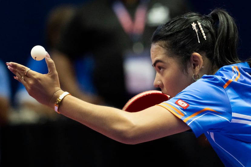 Adriana Díaz en acción durante los Juegos Centroamericanos y del Caribe.