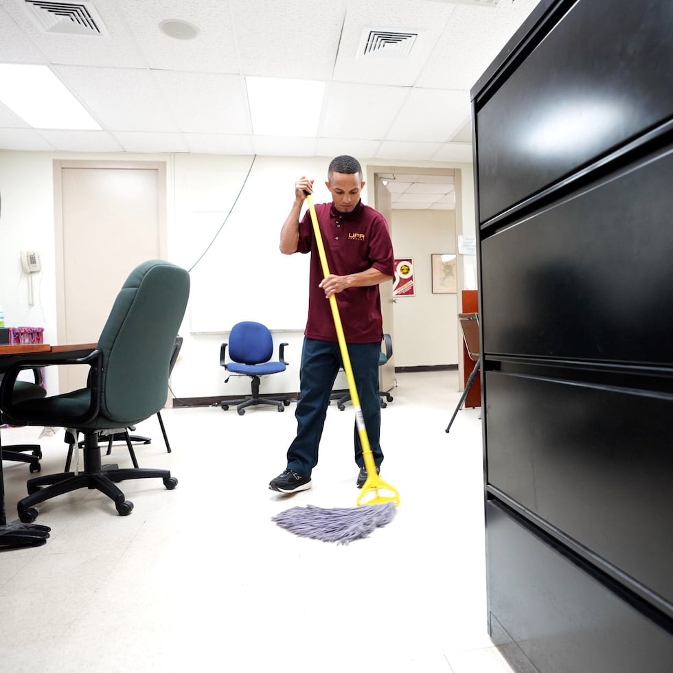 The World Boxing Association (WBA) and World Boxing Organization (WBO) 108-pound champion works as a janitor at the University of Puerto Rico, Humacao campus.
