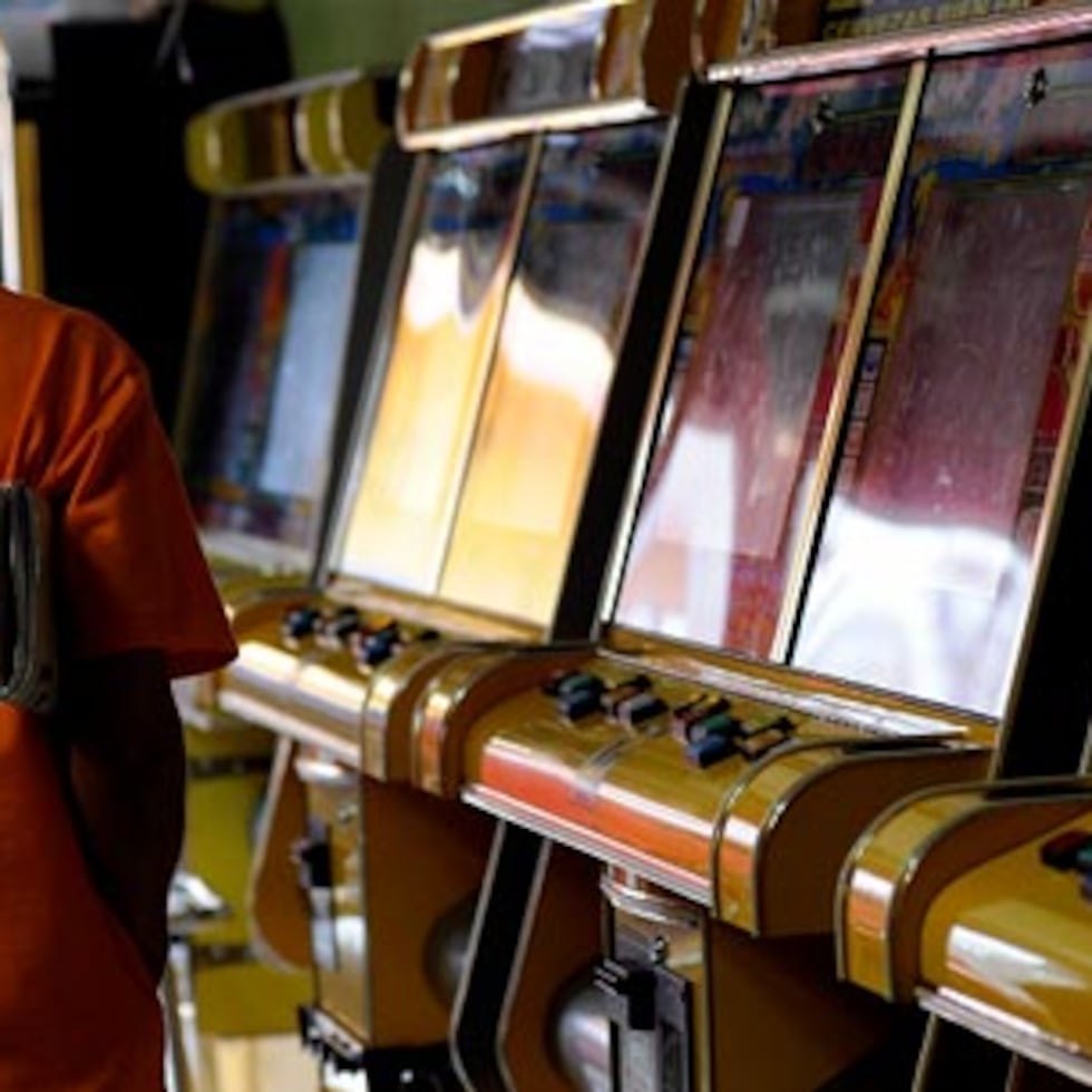 Una foto de archivo de maquina tragamonedas.