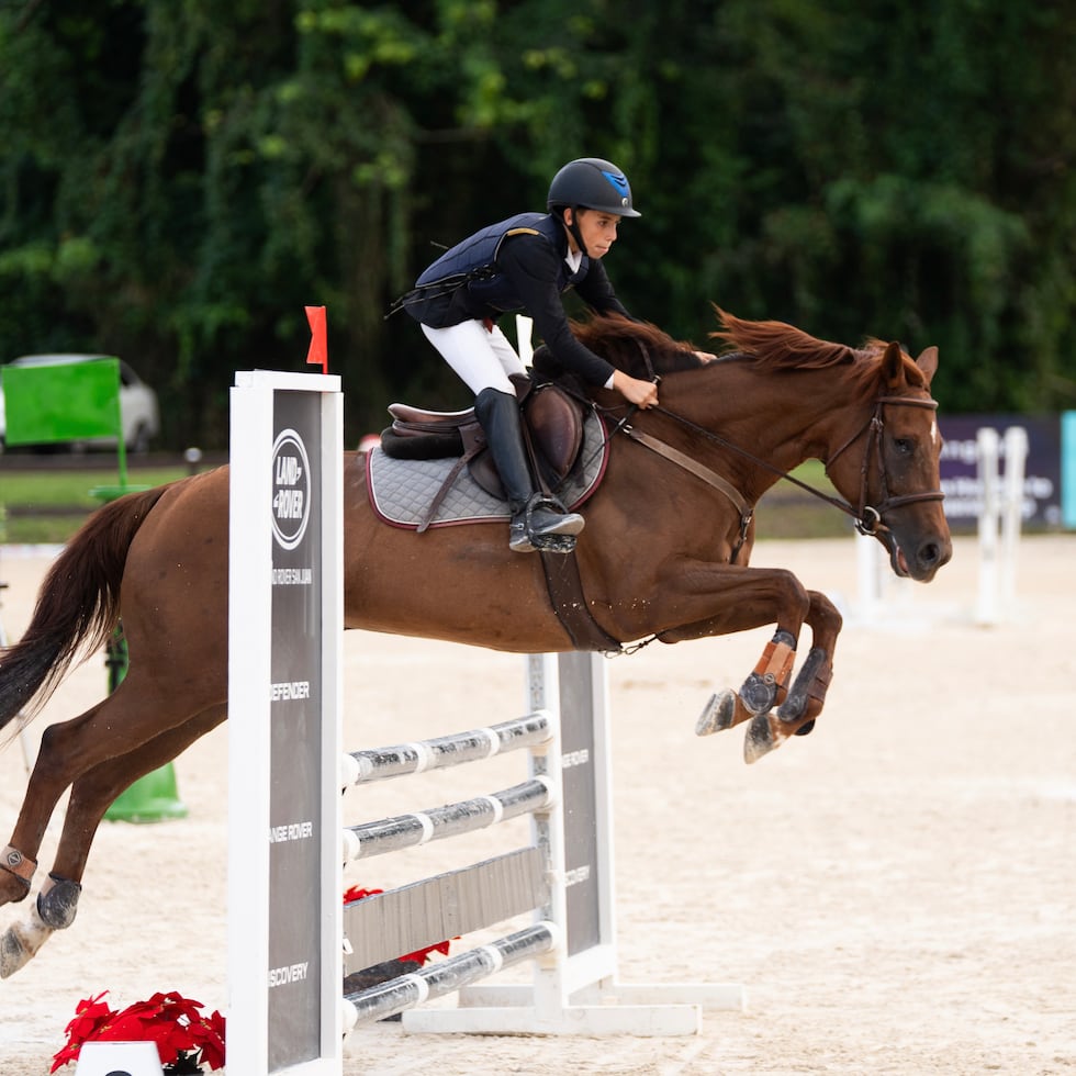 Jinetes de 7 años en adelante participaron de competencias de equitación durante la Gala Navideña 2025 de la Federación Ecuestre de Puerto Rico, en Bayamón.