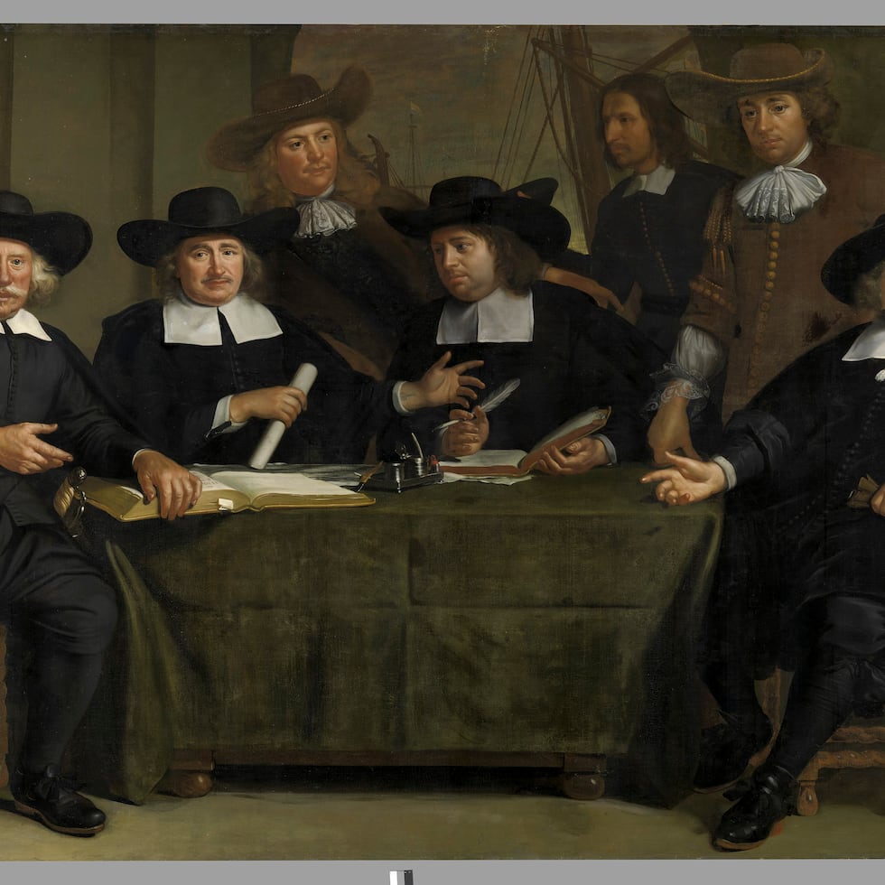 Un retrato colectivo del siglo XVII del pintor flamenco Wallerant Vaillant revela un tatuaje en la muñeca de uno de los funcionarios representados, un hallazgo que, según el Museo de Ámsterdam, convierte la obra en la imagen más antigua conocida de un tatuaje en la pintura de Europa Occidental, una práctica tabú entre los ciudadanos acomodados de la época. EFE/Monique Vermeulen/Museo De Ámsterdam/SÓLO USO EDITORIAL/SÓLO DISPONIBLE PARA ILUSTRAR LA NOTICIA QUE ACOMPAÑA (CRÉDITO OBLIGATORIO)