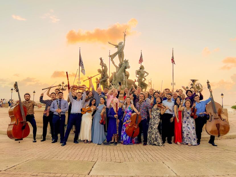 Participantes del International Chamber Orchestra of Puerto Rico, que este año celebran su décimo aniversario.