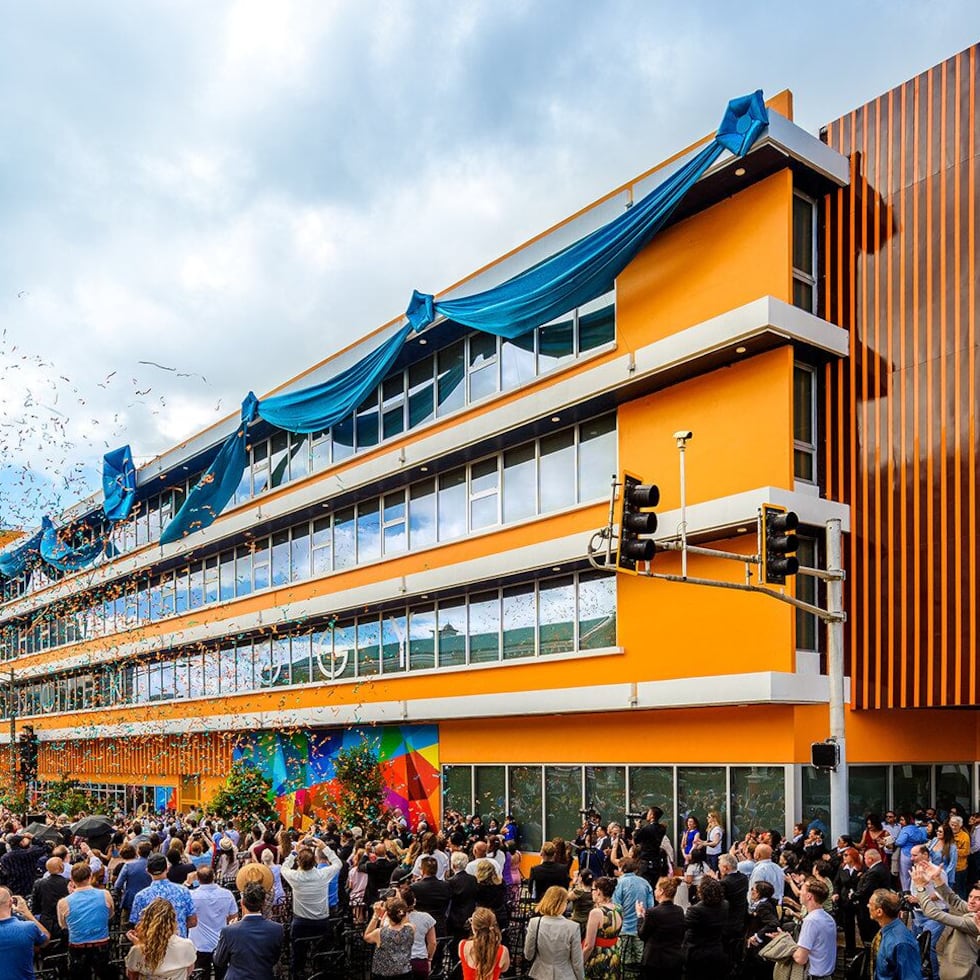 Scientology -founded in the 1950s- arrived in Puerto Rico in 1971, when it was incorporated as the Dianetics Orientation Center of Puerto Rico. In the photo, the recently inaugurated temple in Santurce.