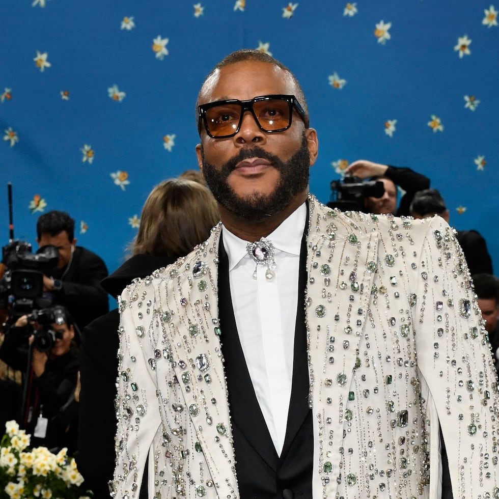 Tyler Perry attends The Metropolitan Museum of Art's Costume Institute benefit gala celebrating the opening of the "Superfine: Tailoring Black Style" exhibition on Monday, May 5, 2025, in New York. (Photo by Evan Agostini/Invision/AP)