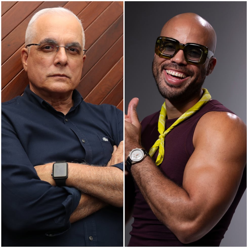 El locutor Funky Joe y el cantante Andrés Waldemar.