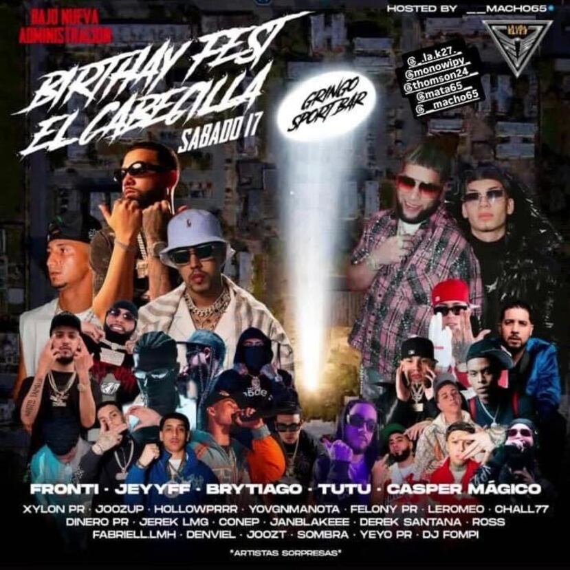 Una fiesta convocada en las inmediaciones del residencial Jardines de Monte Hatillo en San Juan.