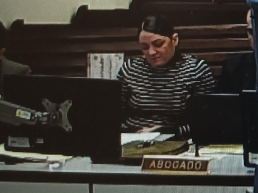 Elvia Cabrera Rivera durante el quinto día de juicio.