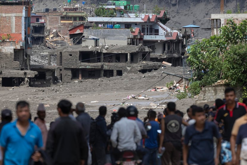 Inundaciones repentinas en Nepal.
