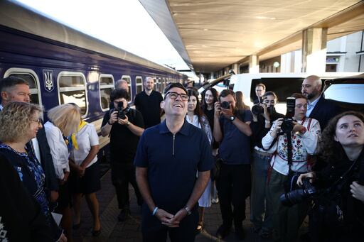 Imagen de la cobertura de: Líderes europeos acompañan a Volodymyr Zelensky en Kiev por el Día de la Independencia de Ucrania