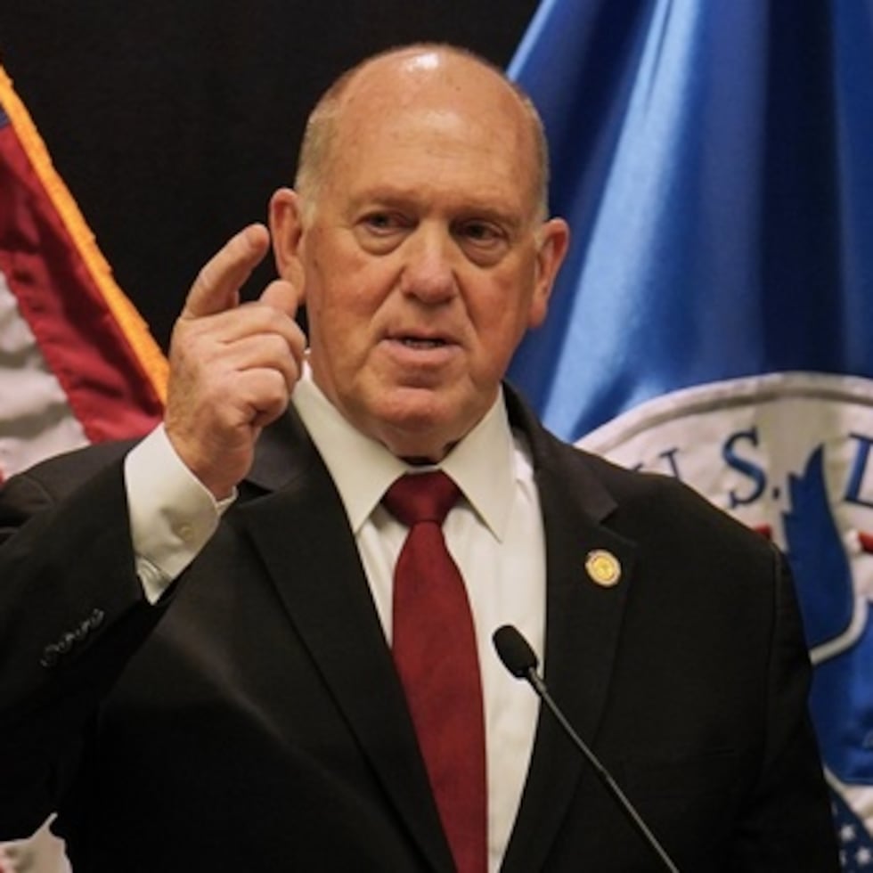 El zar fronterizo de la Casa Blanca, Tom Homan, ofrece una rueda de prensa en el edificio federal Bishop Whipple el miércoles 4 de febrero de 2026 en Minneapolis. 4 de febrero de 2026 en Minneapolis.