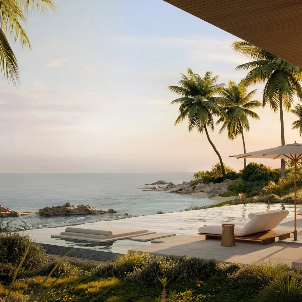 Concepción artística de una terraza de parte de un hotel propuesto en la costa caborrojeña