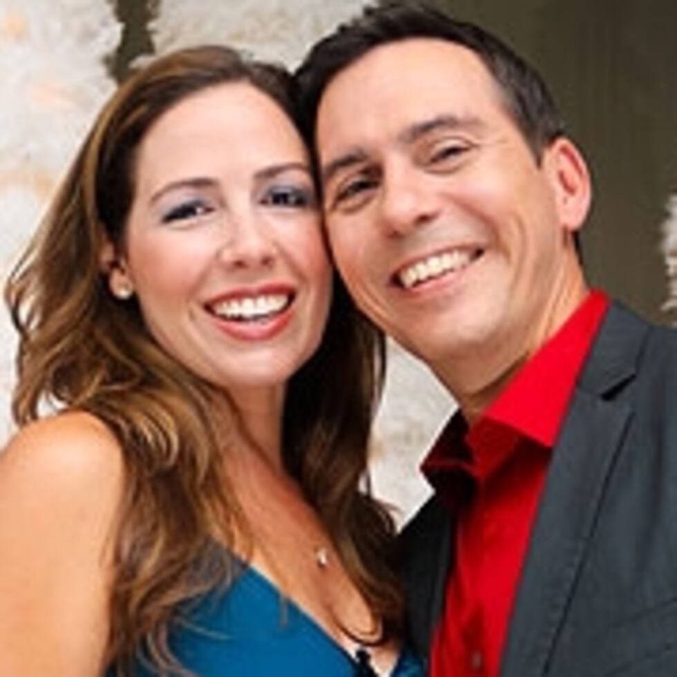 Los intérpretes Alfonsina Molinari y Jorge Castro.