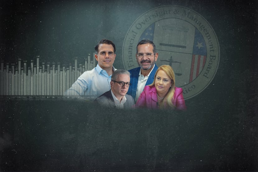 Los exgobernadores Ricardo Rosselló, Alejandro García Padilla, Pedro Pierluisi y Wanda Vázquez.
