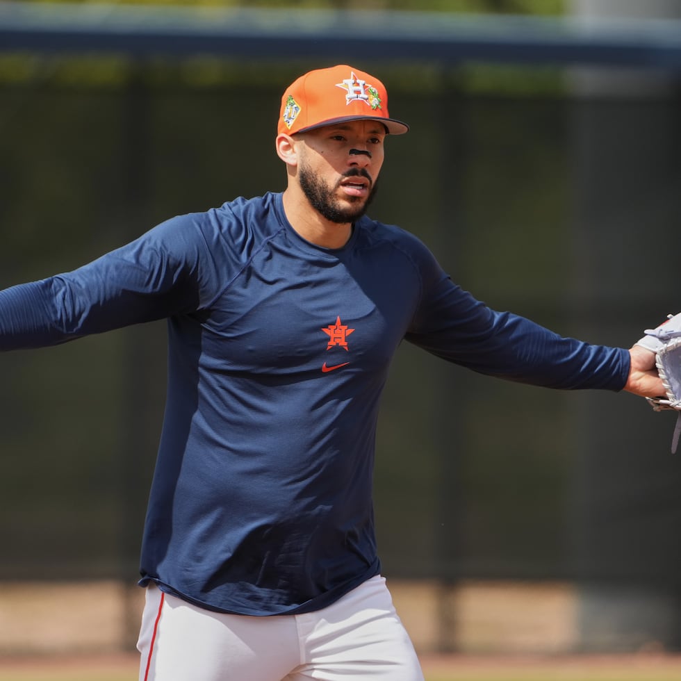 Carlos Correa durante los entrenamientos primaverales 2026 con los Astros de Houston.