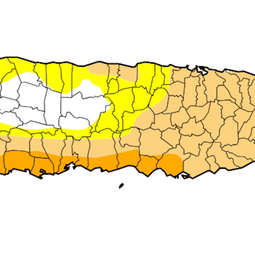 Según el informe más reciente, el 50.85% de Puerto Rico se encuentra bajo sequía moderada.