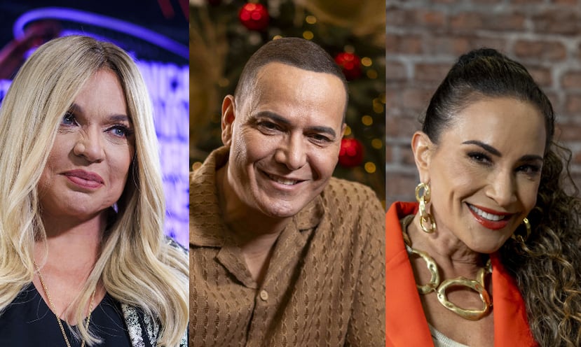 Desde la izquierda: Ednita Nazario, Víctor Manuelle y Jailene Cintrón.