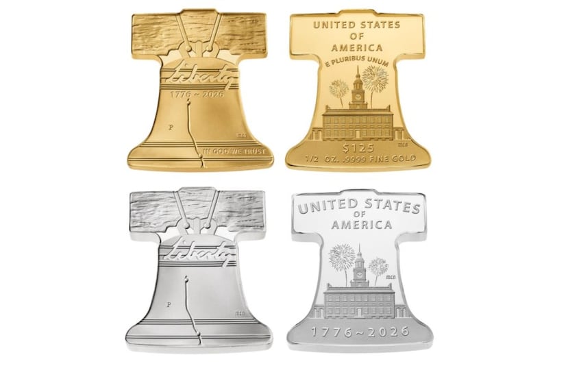 Las monedas y medallas conocidas como Freedom Ringing – Liberty Bell son de oro y de plata, ambas de una onza, y saldrán a la venta el próximo 16 de julio.