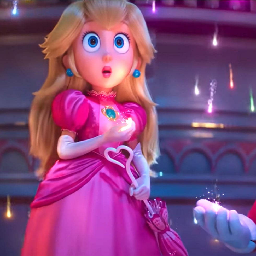 Los personajes de Princess Peach, a la izquierda, y de Mario, a la derecha, regresan a la pantalla grande en la secuela "The Super Mario Galaxy Movie".